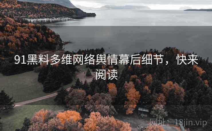 91黑料多维网络舆情幕后细节，快来阅读