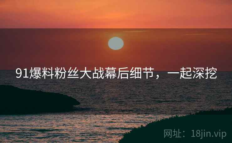 91爆料粉丝大战幕后细节，一起深挖
